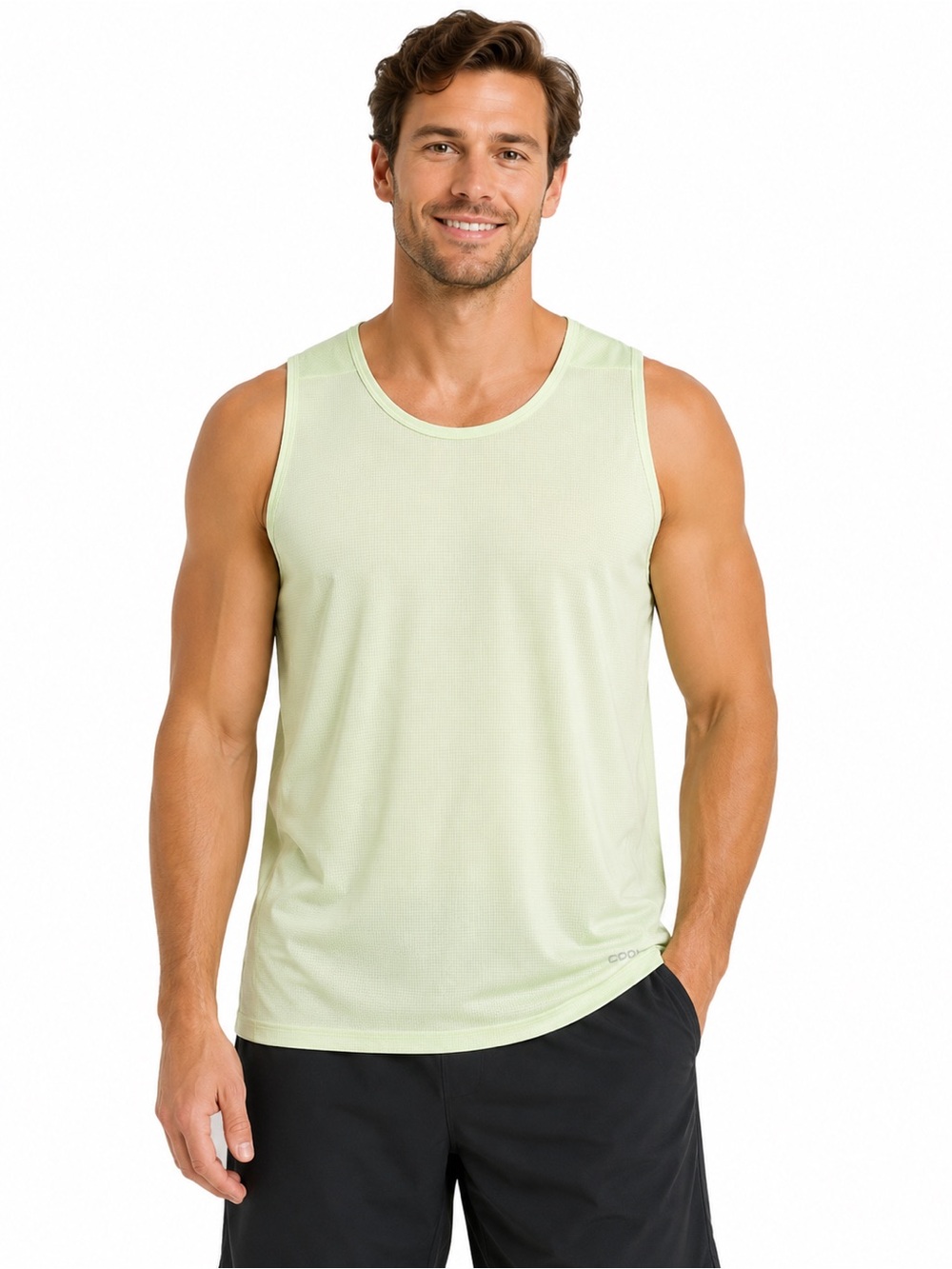 DSG Men's Pale Green Athletic Tank Top